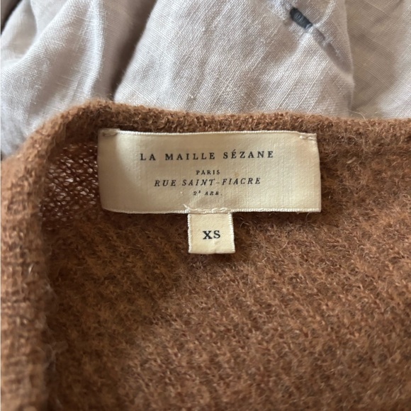 Sezane Chestnut Button-Up Cardigan - Picture 3 of 7